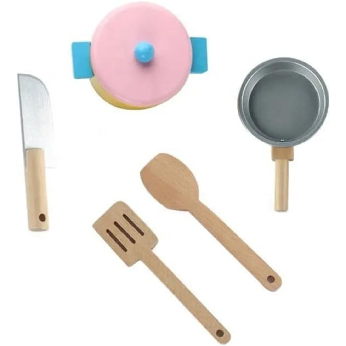 Wooden Kitchen Playset for Kids - Puppy Shape Kitchen Set