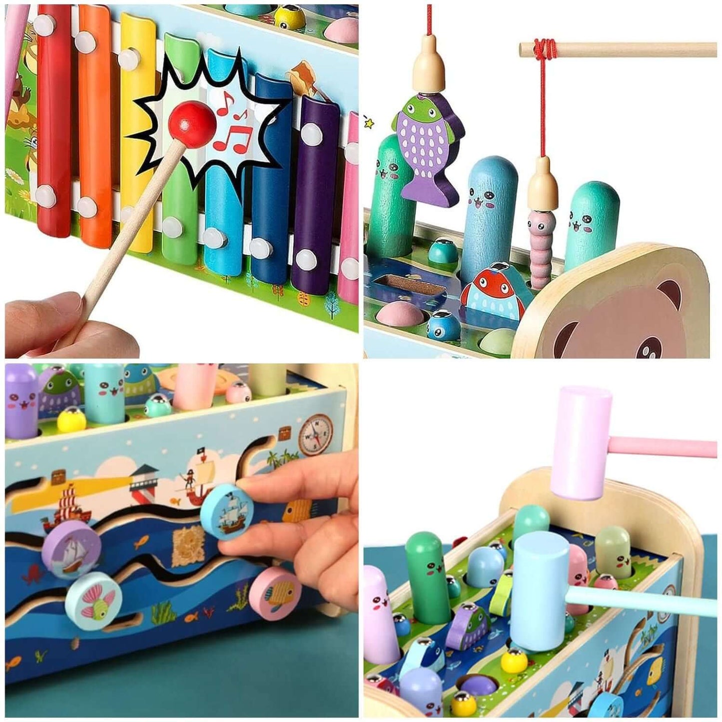 Sensory Toys with Hammering Pounding and Fishing Game