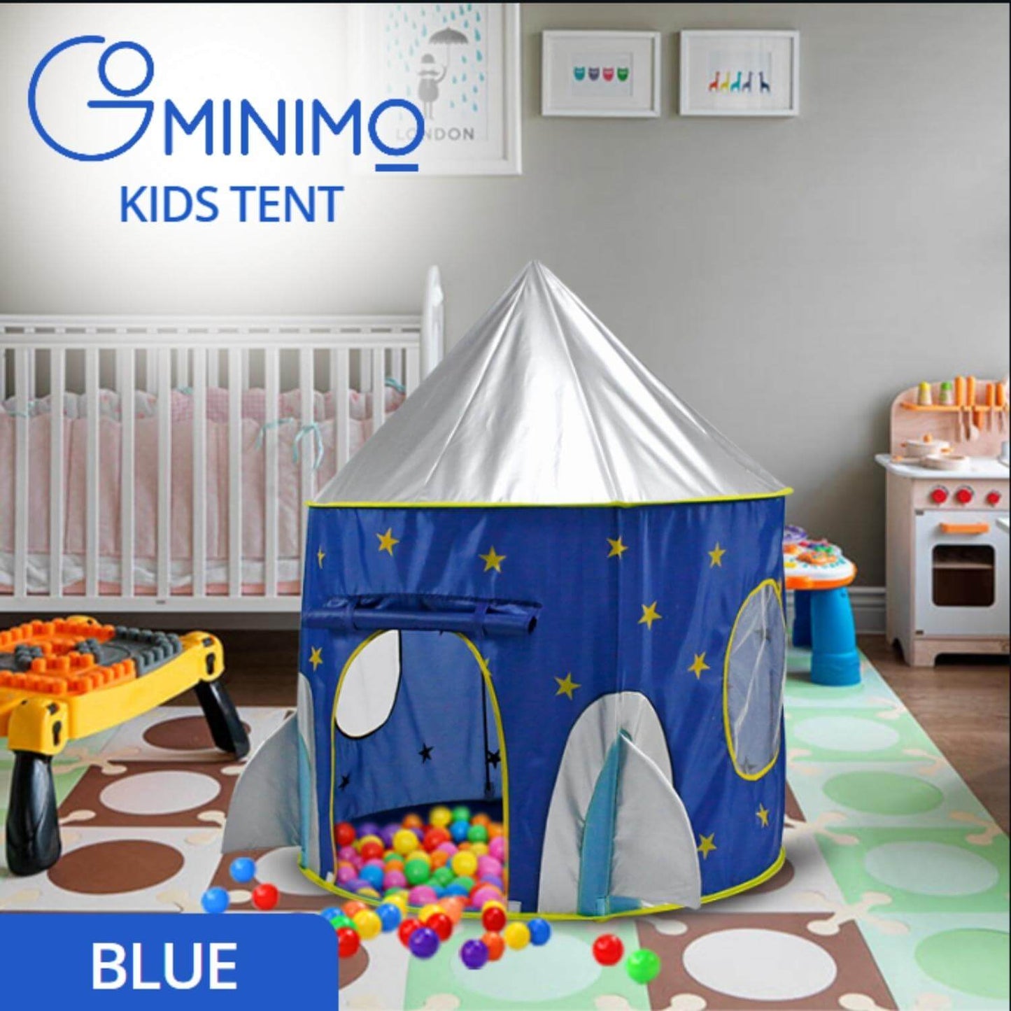 Kids Tent - Space Capsule Blue