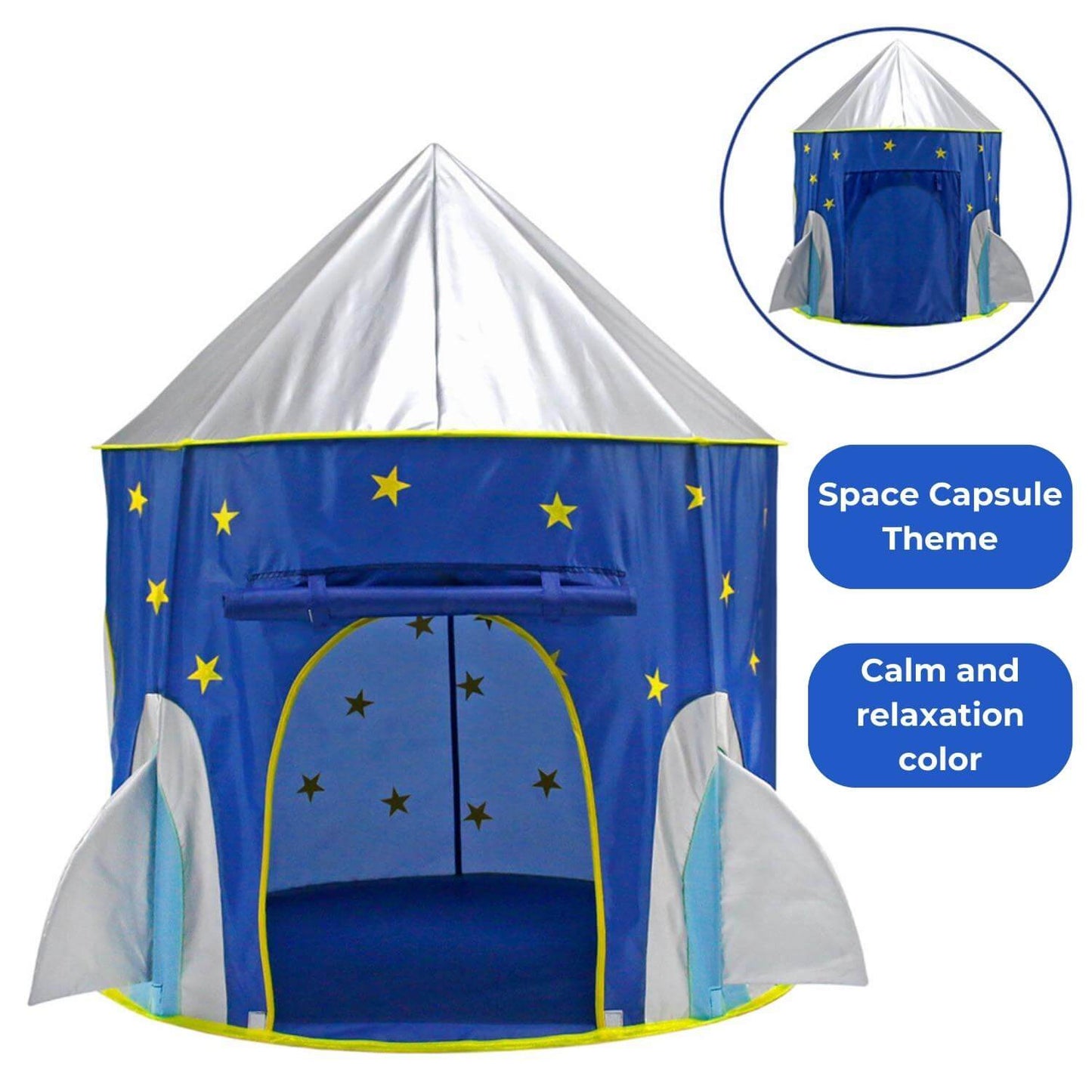 Kids Tent - Space Capsule Blue