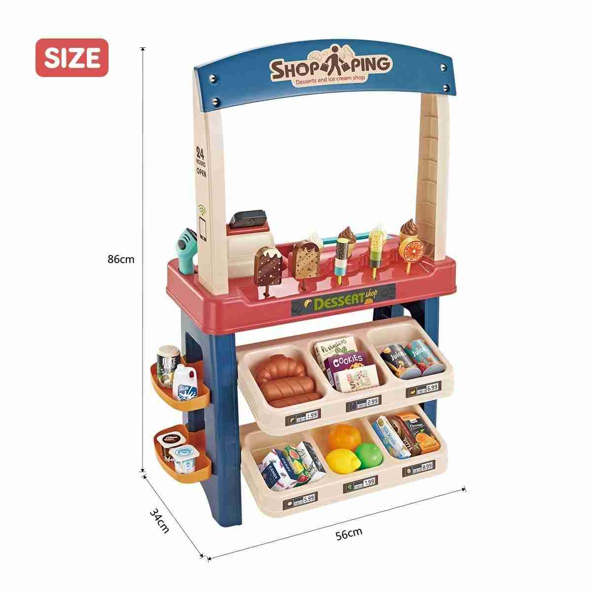 Kids Supermarket Ice Cream Cart Shop