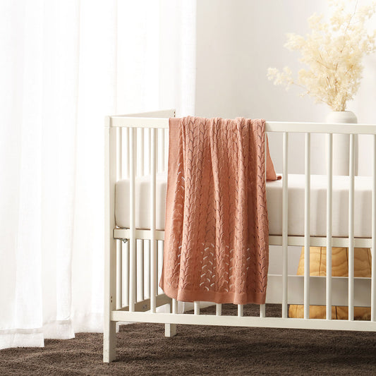 Baby Cotton Blanket - Dusty Pink