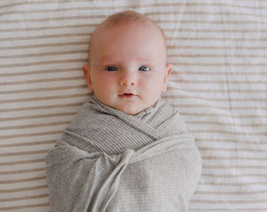 Ribbed Swaddle Jersey Wrap - Koala