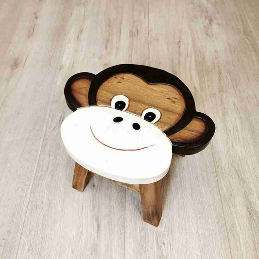 Kids Wooden Stool - Monkey