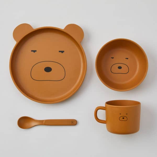 Animal Faces Bamboo 4pc Dinner Sets