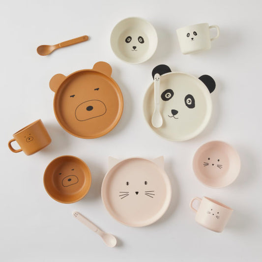 Animal Faces Bamboo 4pc Dinner Sets