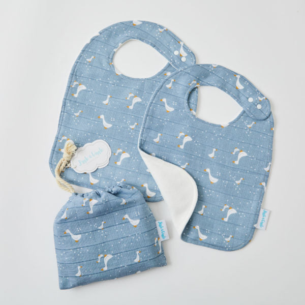 Blue Goose Muslin Bib Set of 2