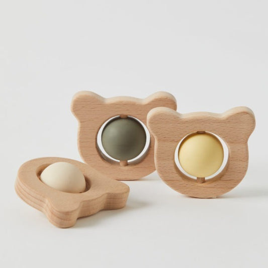 Wooden Teether Bear