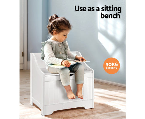 Kids Toy Clothes & Toy Storage Bench - Short