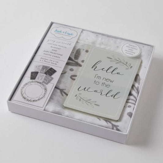 Grey Wreath Milestone Muslin Set