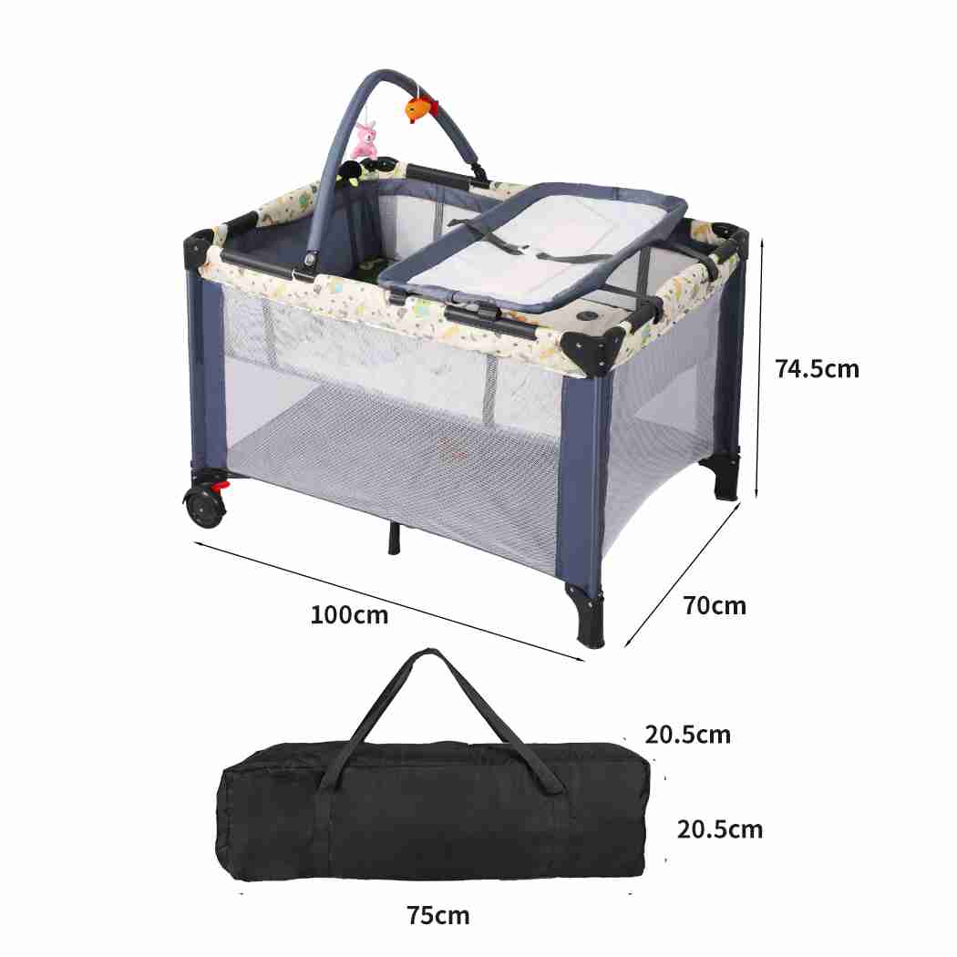 Baby Cot Bed Crib with Change Table