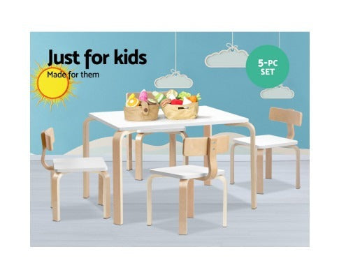 Kids Play Table & Chairs Set - 5pcs Set