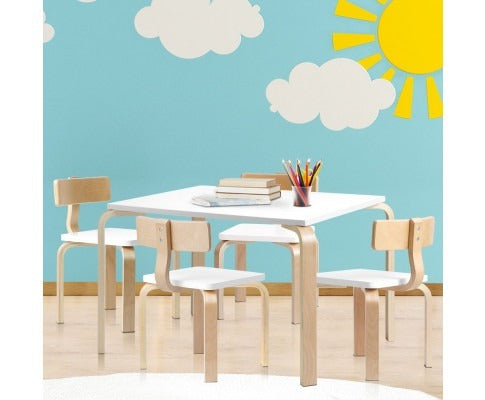 Kids Play Table & Chairs Set - 5pcs Set