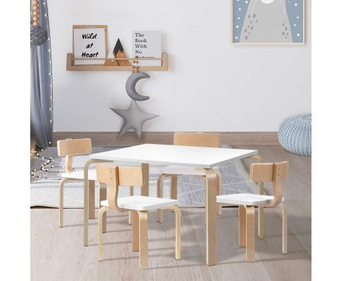 Kids Play Table & Chairs Set - 5pcs Set