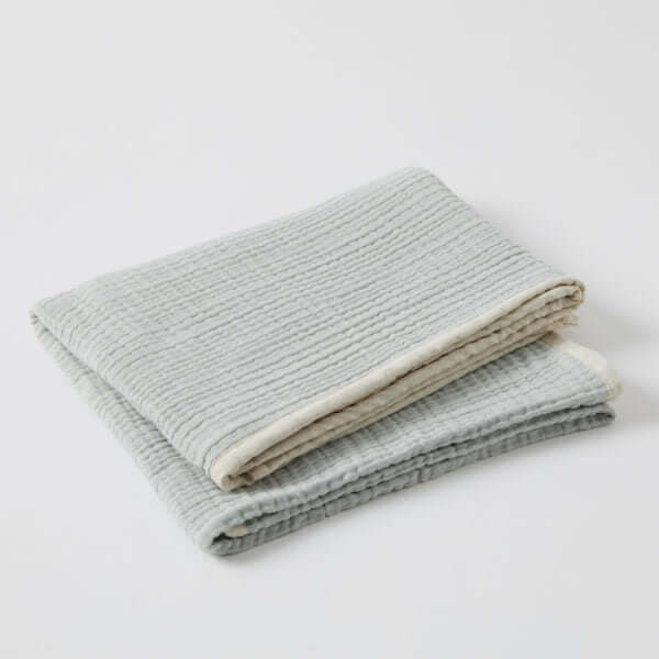 Luna 4 Layered Muslin Cotton Blanket – Sea Mist