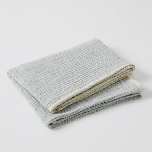 Luna 4 Layered Muslin Cotton Blanket – Sea Mist