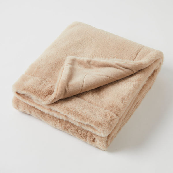 Muse Faux Fur Baby Blanket – Caramel