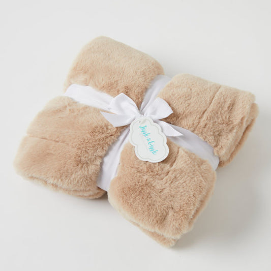 Muse Faux Fur Baby Blanket – Caramel