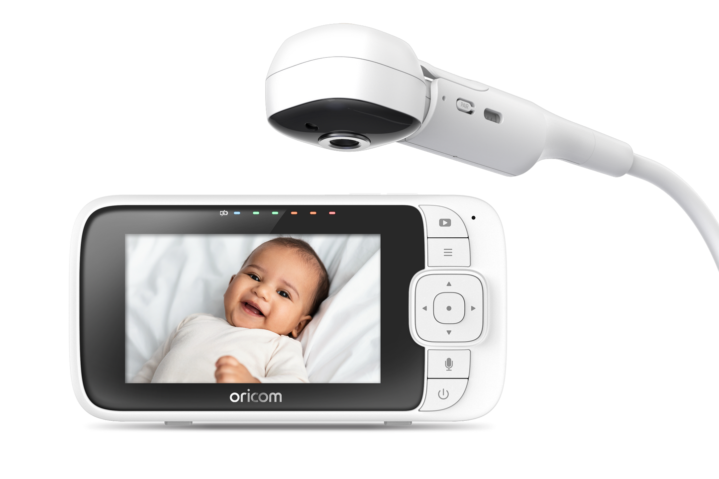 Oricom 4.3" Smart HD Nursery Pal Skyview Baby Monitor with Cot Stand - PBH643P