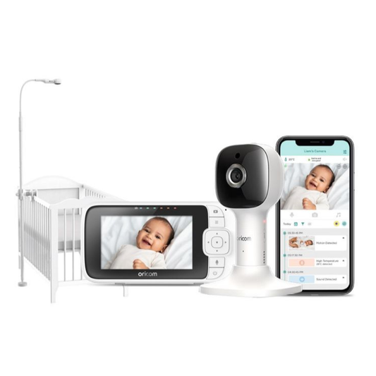 Oricom 4.3" Smart HD Nursery Pal Skyview Baby Monitor with Cot Stand - PBH643P