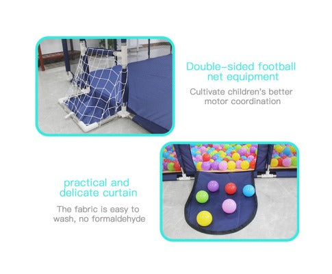 Baby Playpen - Playmat with Ball Shooting Nets