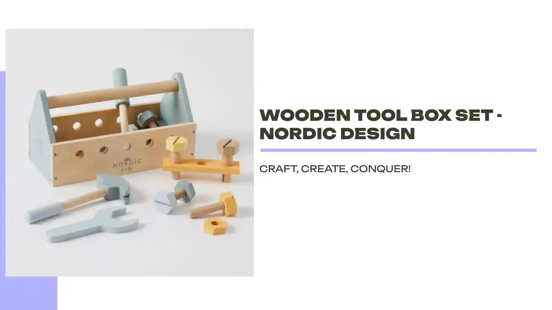Wooden Tool Box Set - Nordic Design by@Outfy