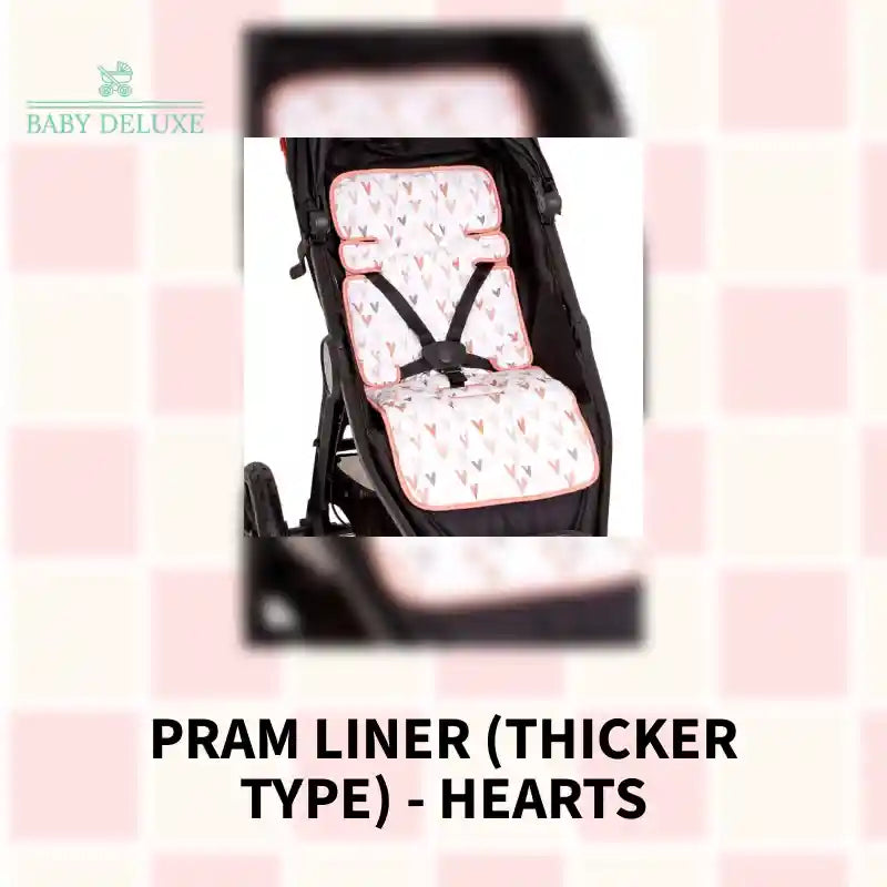 Pram Liner (Thicker Type) - Hearts by@Outfy