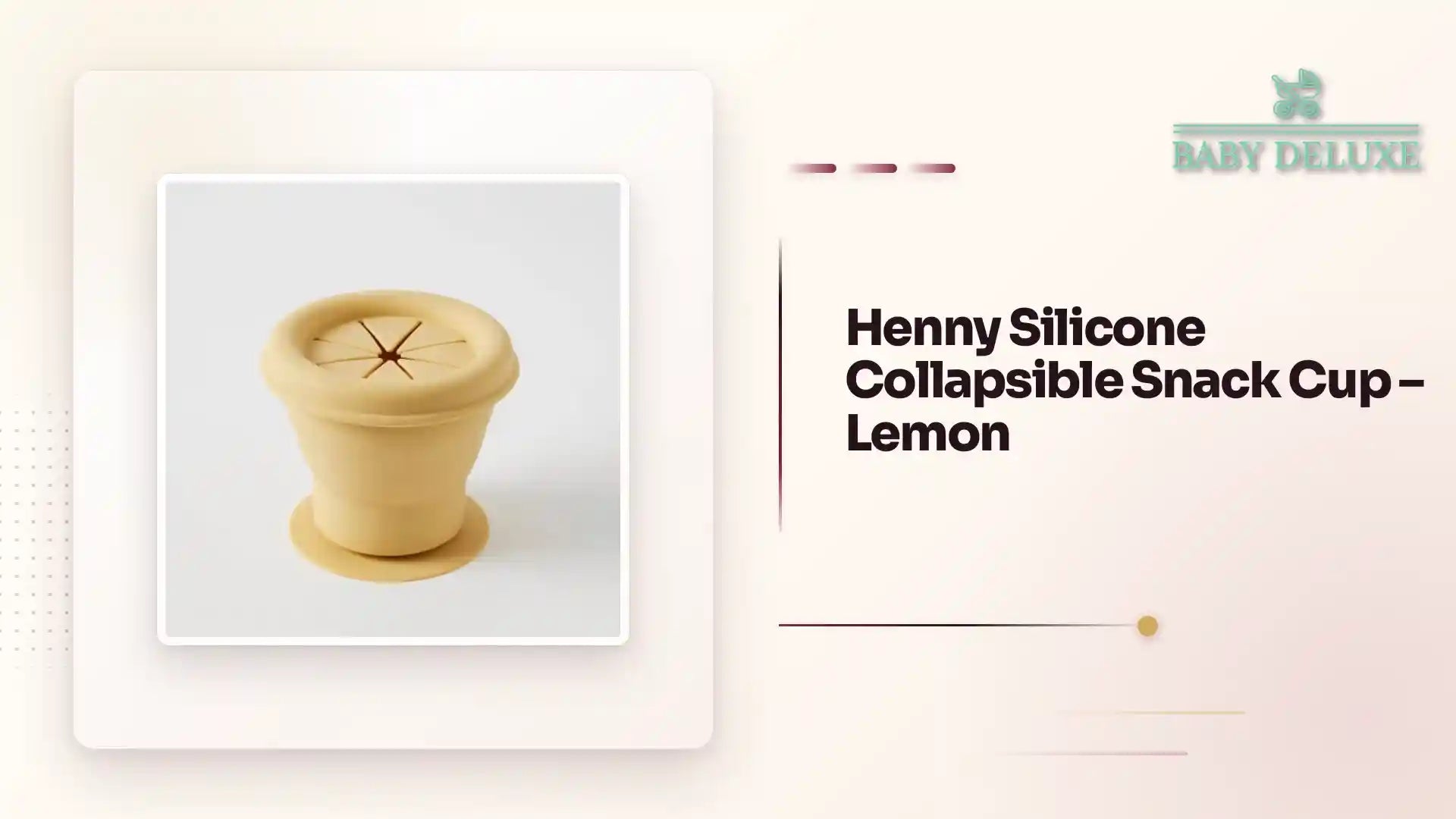 Henny Silicone Collapsible Snack Cup &ndash; Lemon by@Outfy