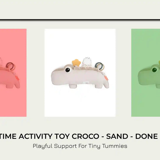 Tummy Time Activity Toy Croco - Sand - Done By Deer by@Outfy