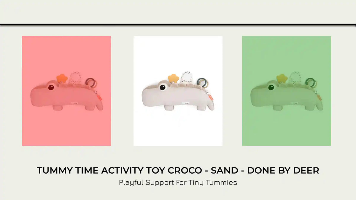 Tummy Time Activity Toy Croco - Sand - Done By Deer by@Outfy