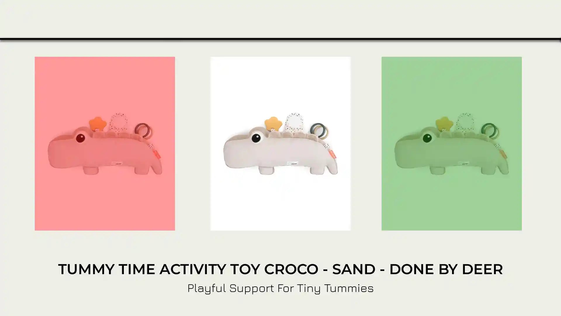 Tummy Time Activity Toy Croco - Sand - Done By Deer by@Outfy