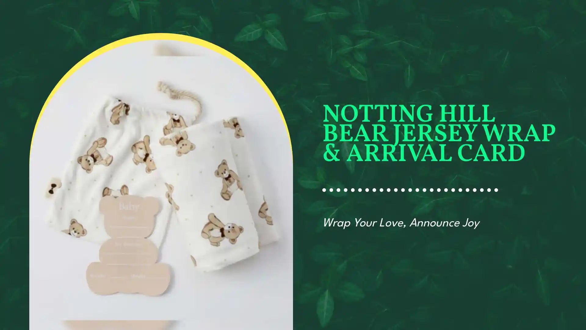 Notting Hill Bear Jersey Wrap &amp; Arrival Card by@Outfy
