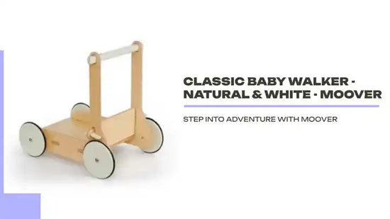 Classic Baby Walker - Natural &amp; White - Moover by@Outfy