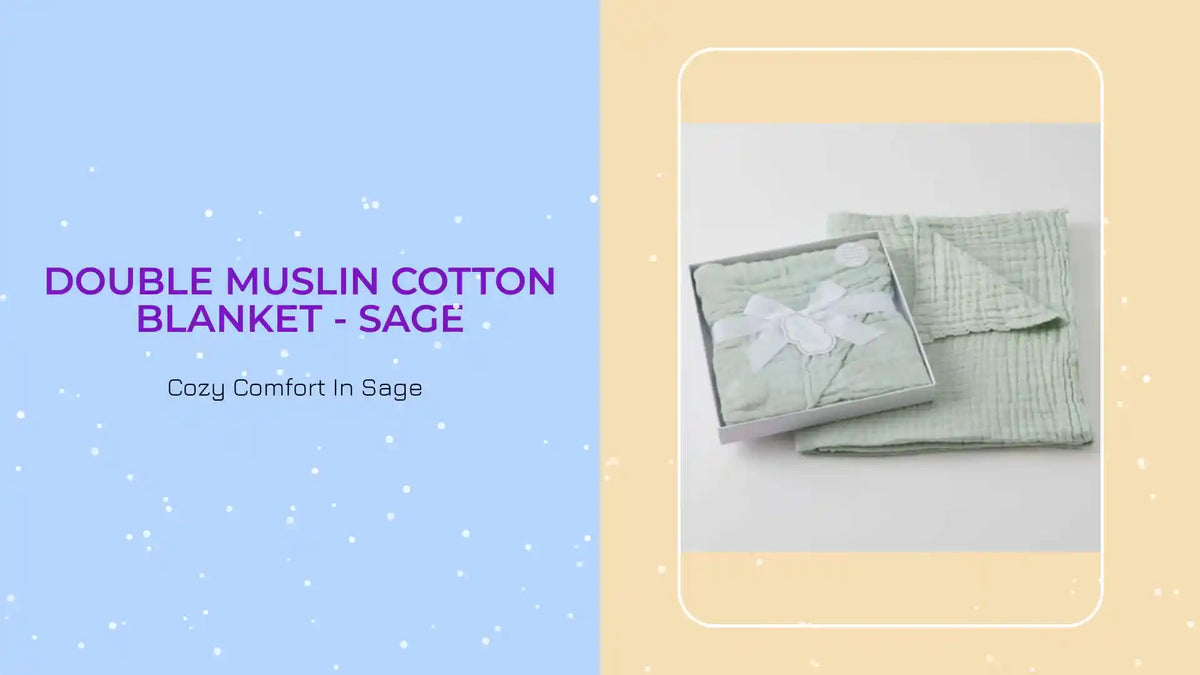 Double Muslin Cotton Blanket - Sage by@Outfy