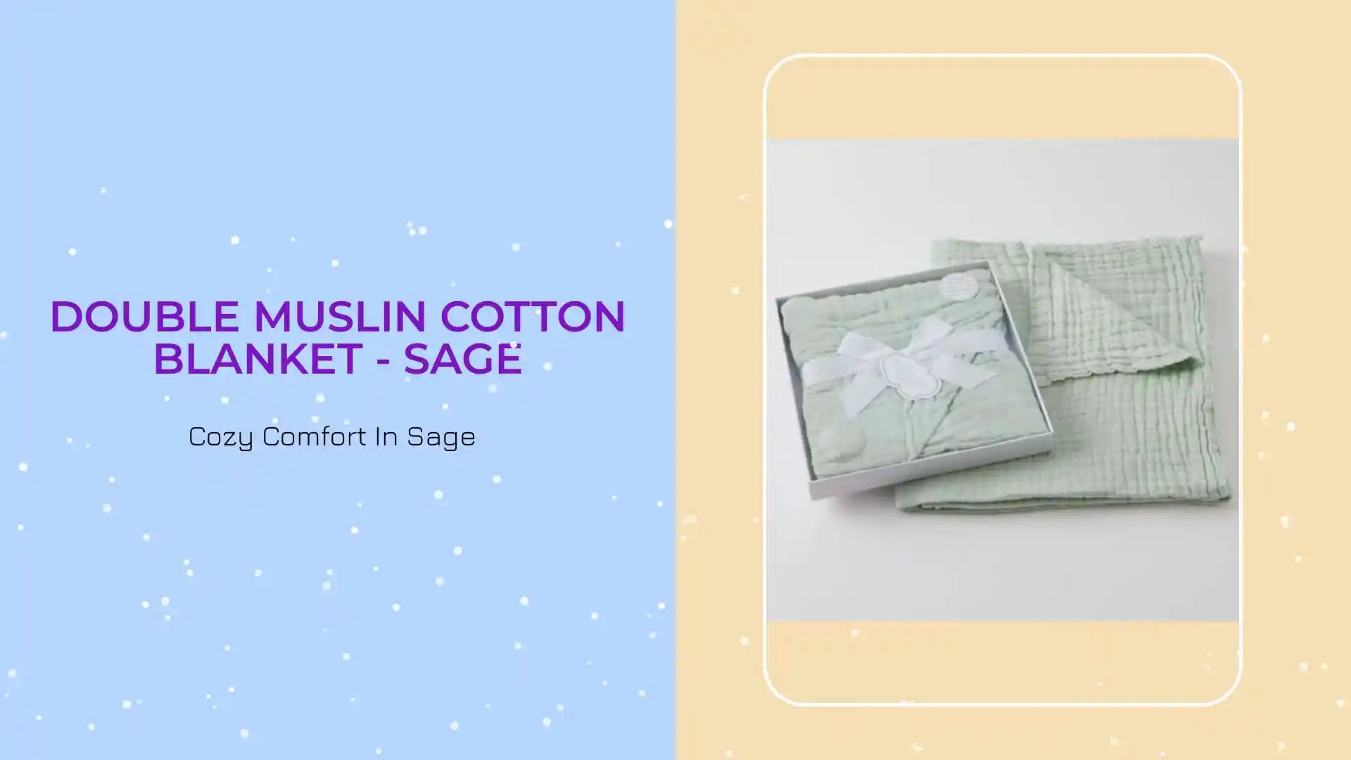 Double Muslin Cotton Blanket - Sage by@Outfy