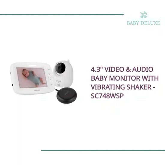 4.3" Video &amp; Audio Baby Monitor with Vibrating Shaker - SC748WSP by@Outfy
