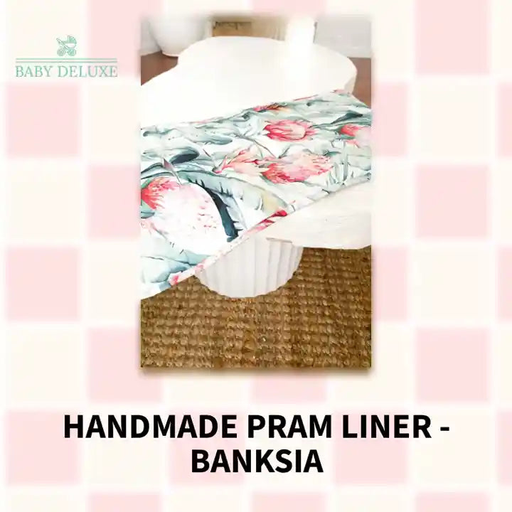 Handmade Pram Liner - Banksia by@Outfy