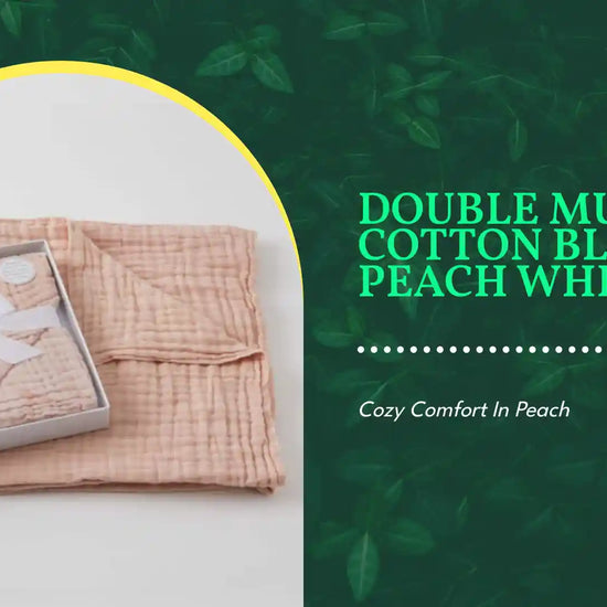 Double Muslin Cotton Blanket - Peach Whip by@Outfy