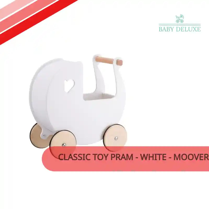 Classic Toy Pram - White - Moover by@Outfy