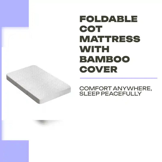 Foldable Cot Mattress with Bamboo Cover by@Outfy