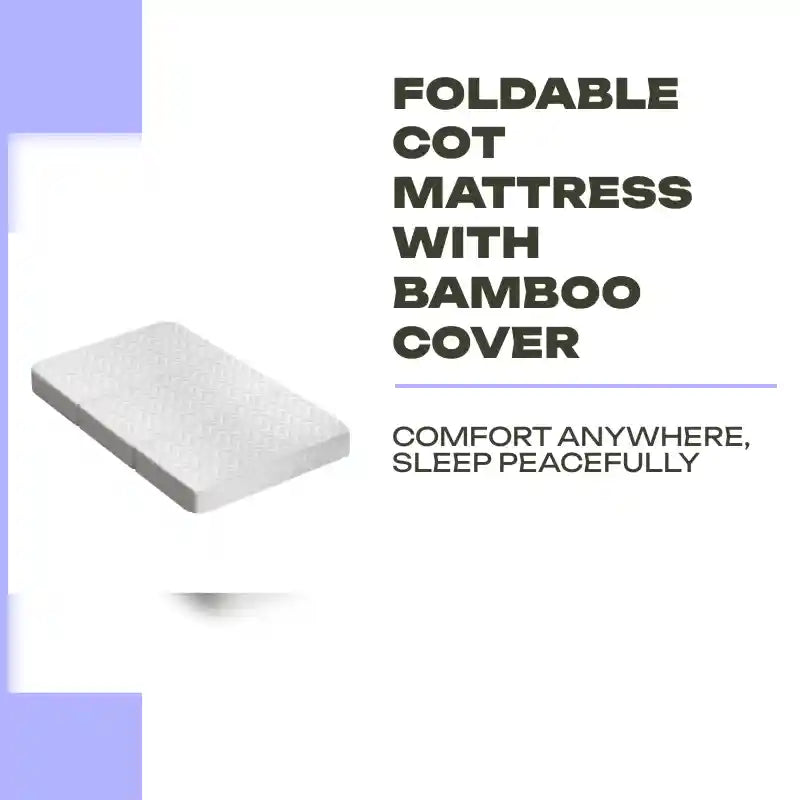 Foldable Cot Mattress with Bamboo Cover by@Outfy