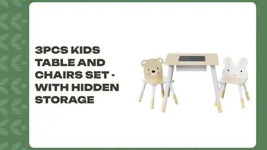 3PCS Kids Table and Chairs Set - with Hidden Storage by@Outfy
