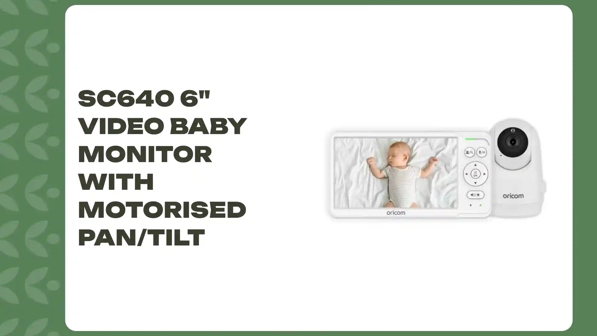 SC640 6" Video Baby Monitor with Motorised Pan/Tilt by@Outfy