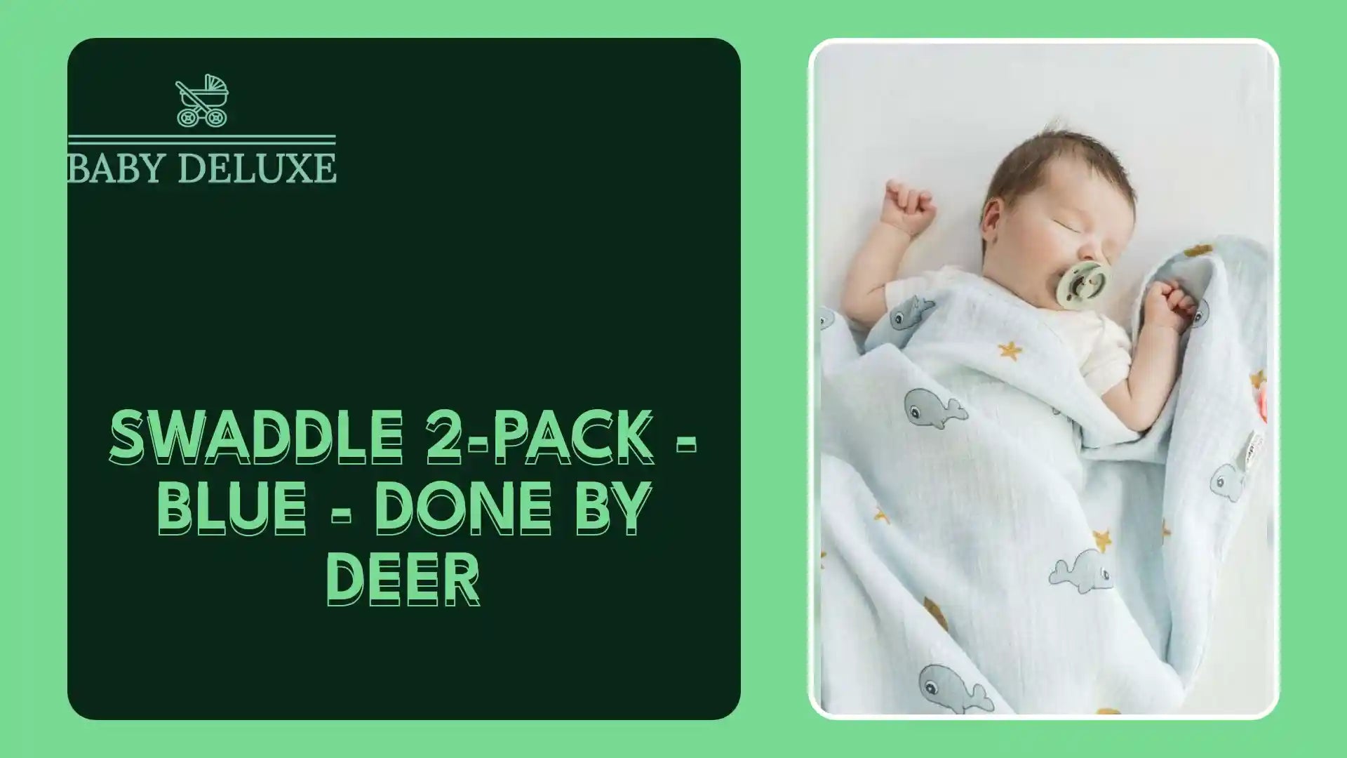 Swaddle 2-pack - Blue - Done By Deer by@Outfy