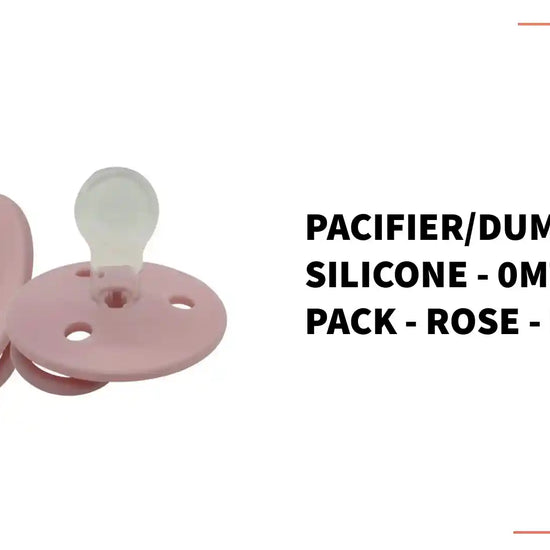 Pacifier/Dummy - Silicone - 0mth - 2 pack - ROSE - Mininor by@Outfy