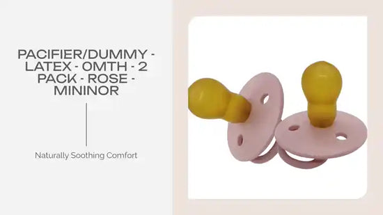 Pacifier/Dummy - Latex - 0mth - 2 pack - ROSE - Mininor by@Outfy