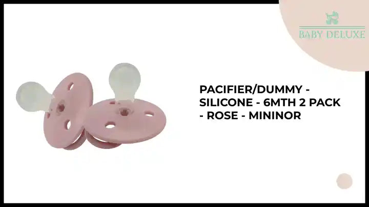 Pacifier/Dummy - Silicone - 6mth 2 pack - ROSE - Mininor by@Outfy