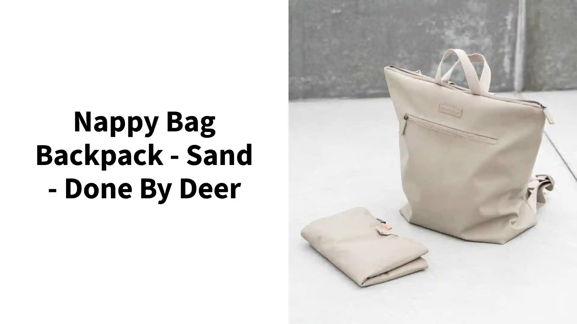 Nappy Bag Backpack - Sand - Done By Deer by@Outfy
