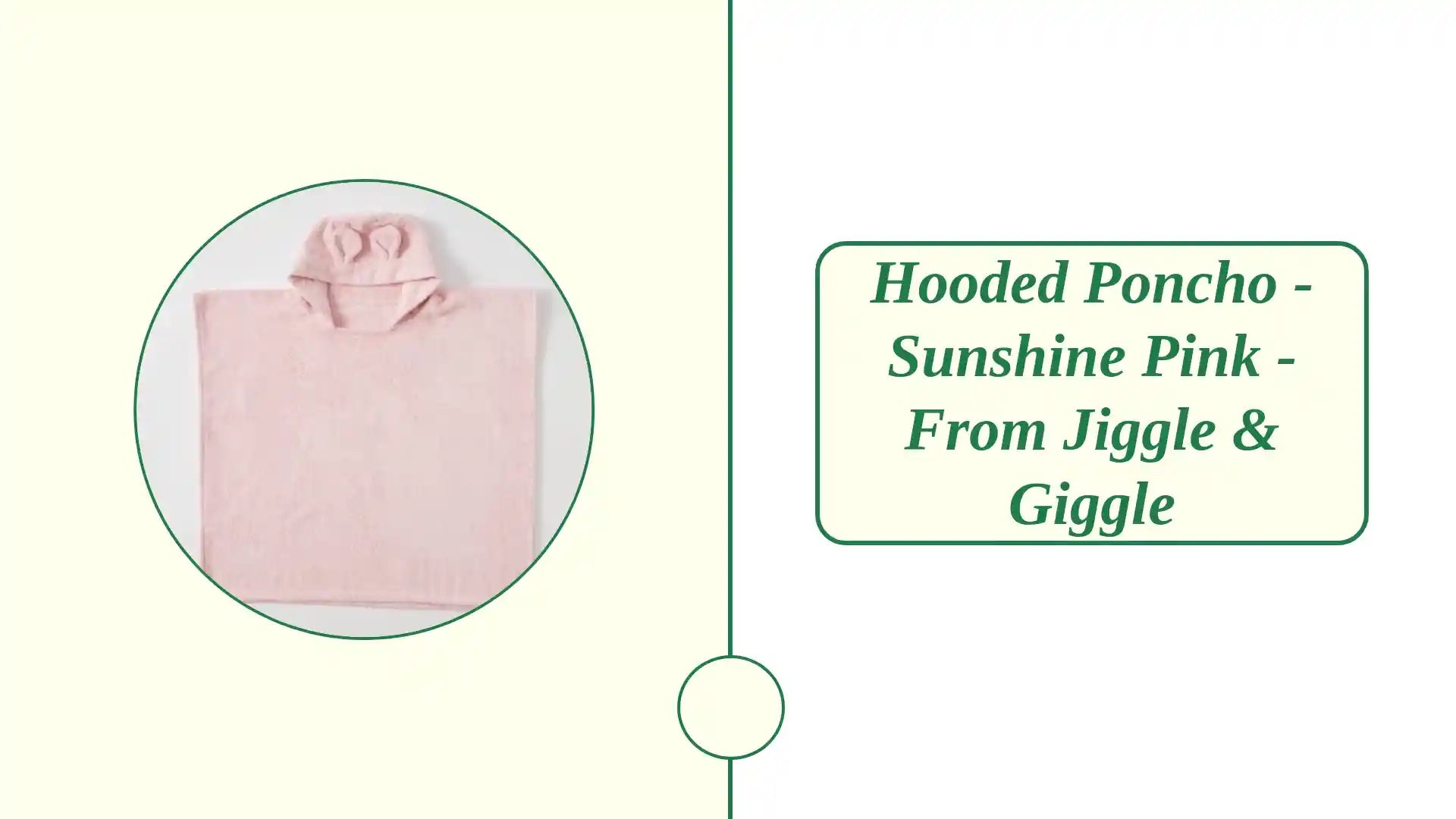 Hooded Poncho - Sunshine Pink - from Jiggle &amp; Giggle by@Outfy