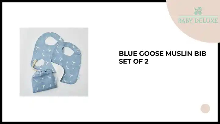 Blue Goose Muslin Bib Set of 2 by@Outfy